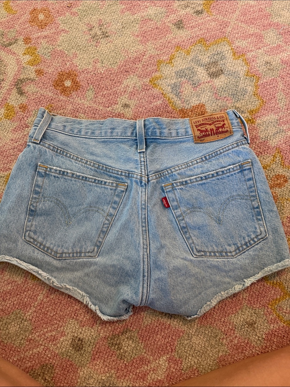 Levi's Light Wash Denim Cutoff Shorts